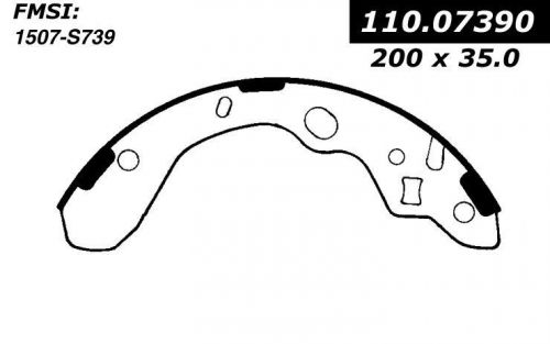Centric parts 111.07390 rear premium brake shoes