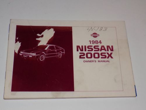 1984 nissan 200sx owner&#039;s manual