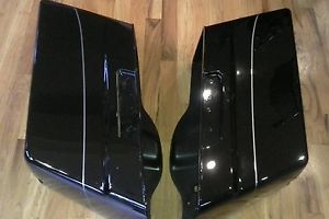Harley davidson touring 2014-2016 hard bags black silver stripe fresh strip off