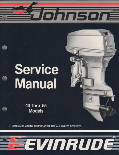 1988 johnson evinrude outboard 40 thru 55 hp  p/n 507661 service manual (626)