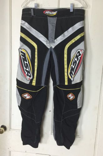 Msr 232 motocross men's racing pants rage size 36 black yellow red