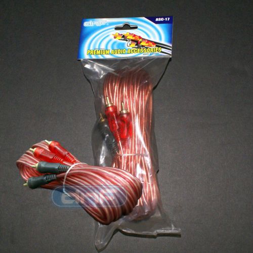 Buy 15' RCA CABLE 15 FT RED INTERCONNECT CABLE CAR AUDIO WIRE PLUG TO
