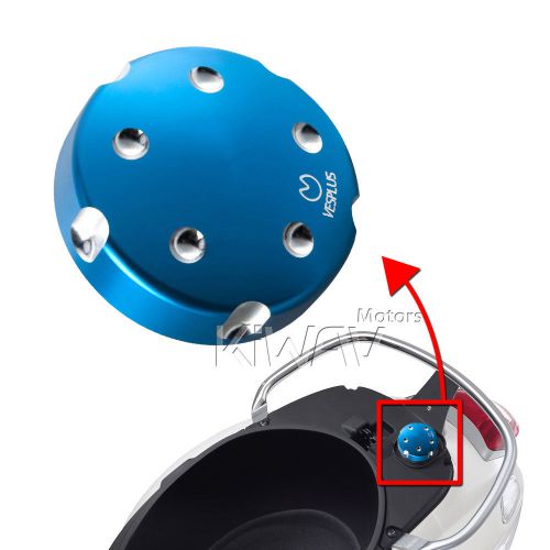 Cnc aluminum gas cap fuel cover deco blue for piaggio jexagon liberty mp3 nrg