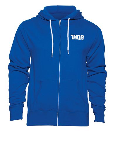 Thor mx motocross men's 2017 driven zip-up hoodie sweatshirt (navy/white) 2xl