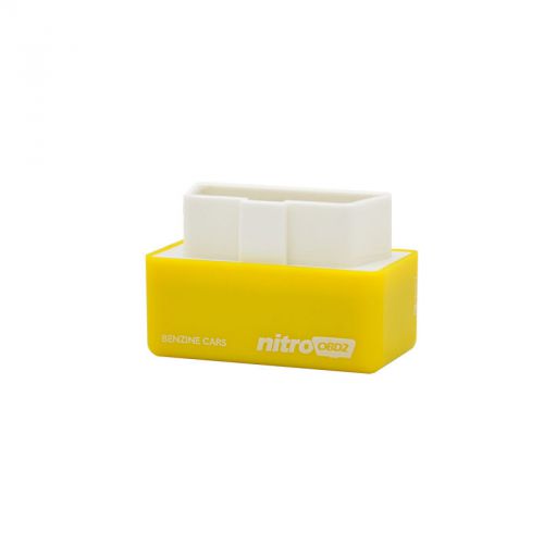 Nitro obd2 chip tuning box works for gasoline petrol cars vehicle yellow