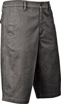 Pinned stripe shorts textured fabric grey fly racing