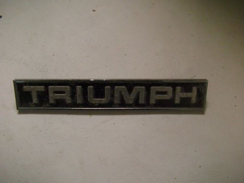 Triumph nameplate,used.