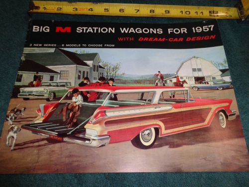 1957 mercury station wagon prestige sales brochure / original dealership catalog