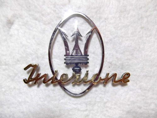 Maserati original fuel injection emblem, 3500gti, sebring - xlnt!