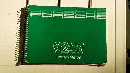Porsche 924s owners and maintenance manual, window sticker and pouch