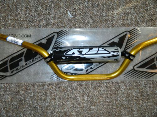 Fly racing gold anodized aluminum atv handlebar yamaha blaster 200 banshee 350