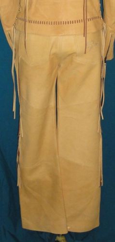 Harley davidson leather pants jeans 36/8 &#034;freedom&#034; natural lambskin 97078-04vw