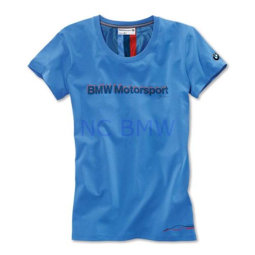 Bmw genuine life style motorsport ladies fan shirt blue l large 2285797