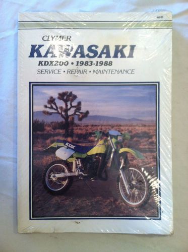 New 1983-88 kawasaki kdx200 clymer service manual maintenance nos repair book