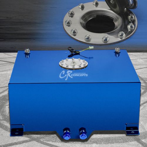 20 gallon/76l blue coat aluminum racing/drift fuel cell tank+cap+level sender