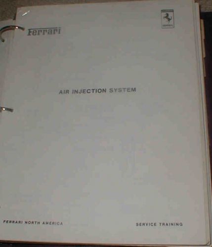 Ferrari air injection system - factory training manual