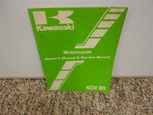 Manual kawasaki kdx 80 motorcycle owner&#039;s &amp; service manual c6