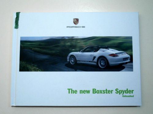 Porsche the new boxster spyder hardbound brochure mint