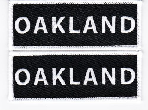Oakland 1.5x4 sew/iron on patch embroidered oakland raiders a's biker