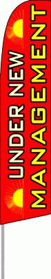 Under new management swooper flag 16 ft tall business banner only