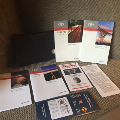 2014 toyota avalon owners manual set with navigation books, supplements w/ case