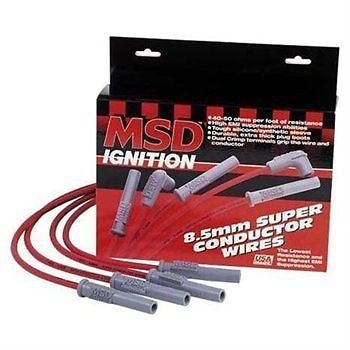 Msd 31199 super conductor spark plug wire set 8 cyl multi angle plug socket hei