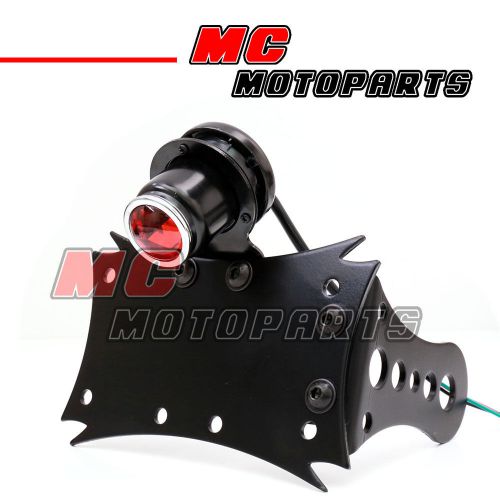 CafÉ lucas mt211 210 retrp chrome shotgun rear light + number plate mount