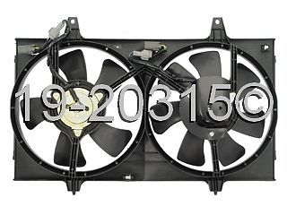 New radiator or condenser cooling fan assembly fits infiniti i30 &amp; nissan maxima