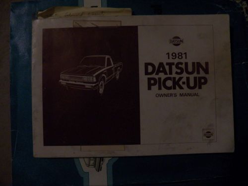 1981 datsun pick-up owner&#039;s manual  free shipping