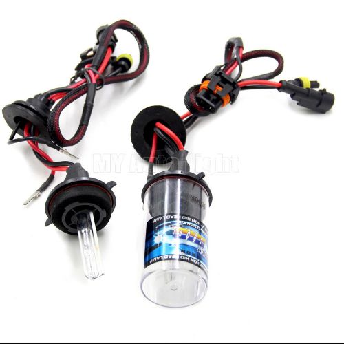 Snowmobile ac hid kit h13 bi-xenon 8000k 8k blue headlight light bulbs sled