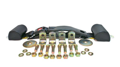 Fj40  land cruiser seat belts - 2 point retractable front seat belts - black