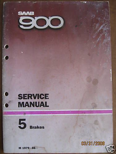 1979-1986- saab 900 brakes service manual