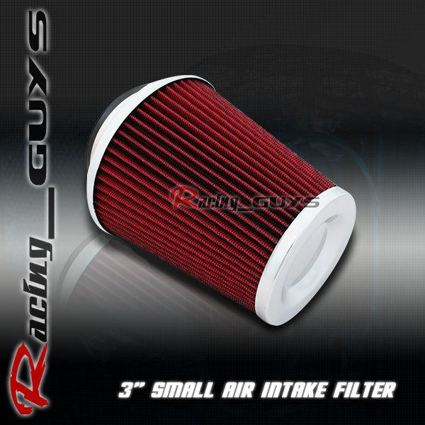 3" inch small red high flow air filter integra civic ek eg em ep3 honda dc2 dc5