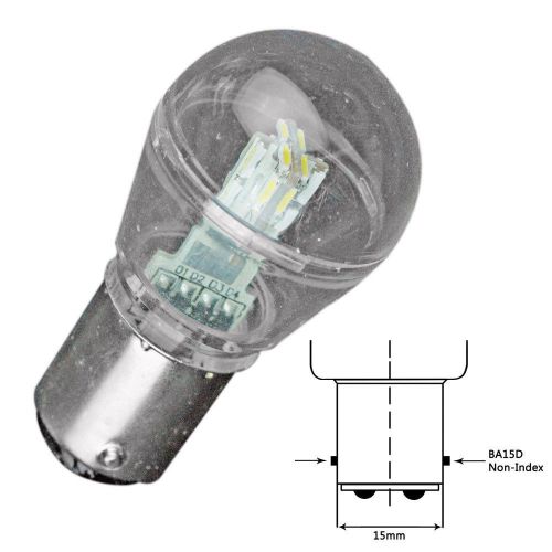 Lunasea lighting llb-26fc-21-00 lunasea white led bulb ba15d 10-30v dc