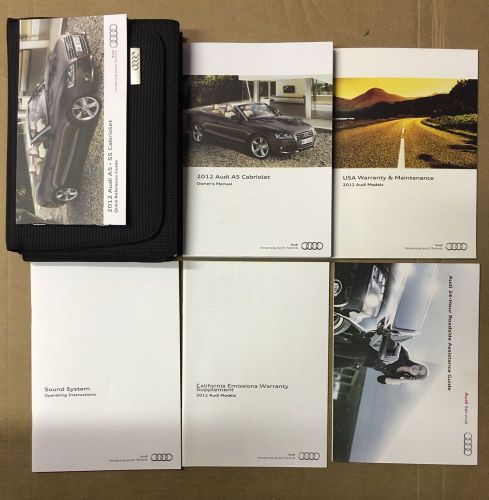 2012 audi a5 cabriolet owner&#039;s manual with case