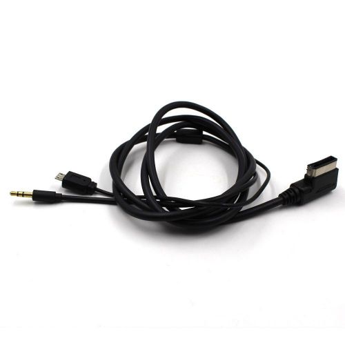 For audi vw audi ami mdi box to micro usb charger aux audio adapter cable