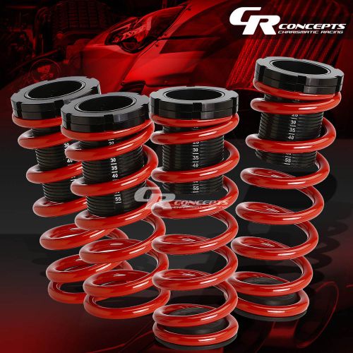 For 93-97 altima u13 lowering 0-3&#034;adjustable scale black coilover+red springs