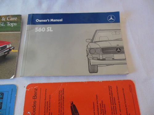 1987 mercedes 560sl w107 all original oem owners manual/carry case/related docs