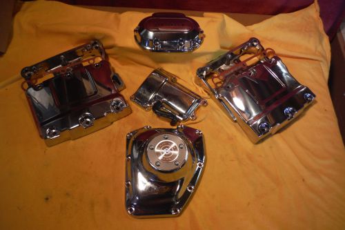 Harley chrome motor package softail fxst flst cam transmission rocker boxes