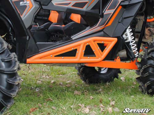 Superatv polaris rzr 900 / 1000 heavy duty rock sliders red