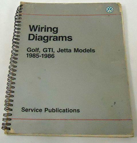Vw service manual wiring diagrams golf, gti, jetta 1985-86 ~ volkswagen