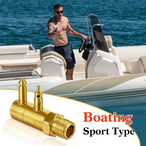 Dreyoo brass quick connect tank fitting 1/4 in npt male thread for boat gas tank