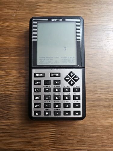 Sporty's e6b electronic flight computer w/ case, manual, &amp; reference card tested