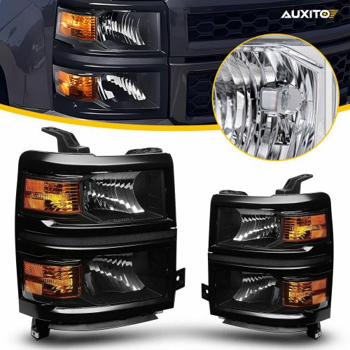 2x Headlights Assembly Black Replacement Lamp For 2014-15 Silverado Chevy 1500, US $139.99, image 13
