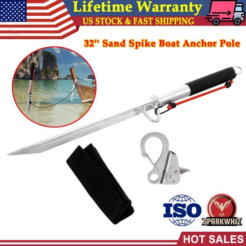 32'' Sand Spike Boat Anchor Pole w/ Hook for Shallow Water Shore, Beach, Sandbar, US $60.99, image 13