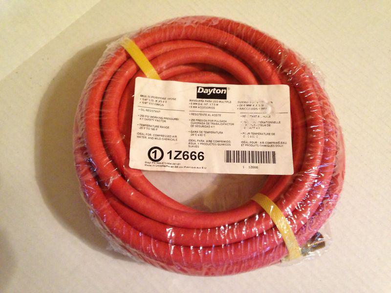 Multi-purpose air hose 1/4" i.d. 25' water mild chemicals compressed air dayton