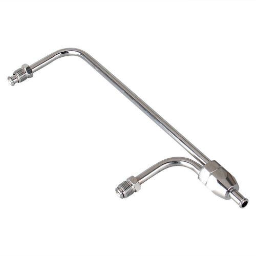 For holley 3310 4160 carburetor fits inlet 3/8" hose chrome dual feed fuel line