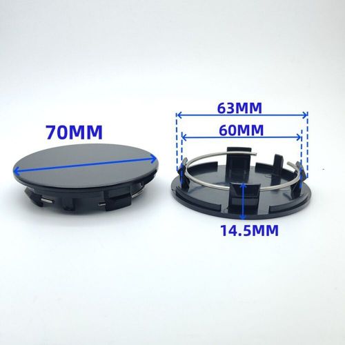 4x Black/silver 70mm Wheel Hub Center Badges For RM Rims Type Replacement New, US $14.53, image 20