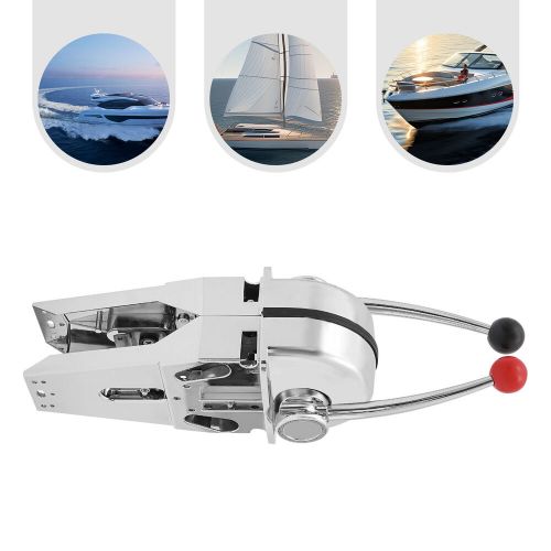 Twin Lever Marine Dual Engine Throttle Control Boat Handle Top Mount Zinc Alloy, US $169.18, image 13