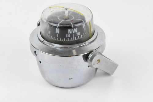 Vintage aqua meter compass nautical boat marine car chrome truck roseland nj usa